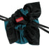 SiaLinda: Pompadour Tasche Vanessa, petrol türkis grün / schwarz, Satin - SiaLinda.com